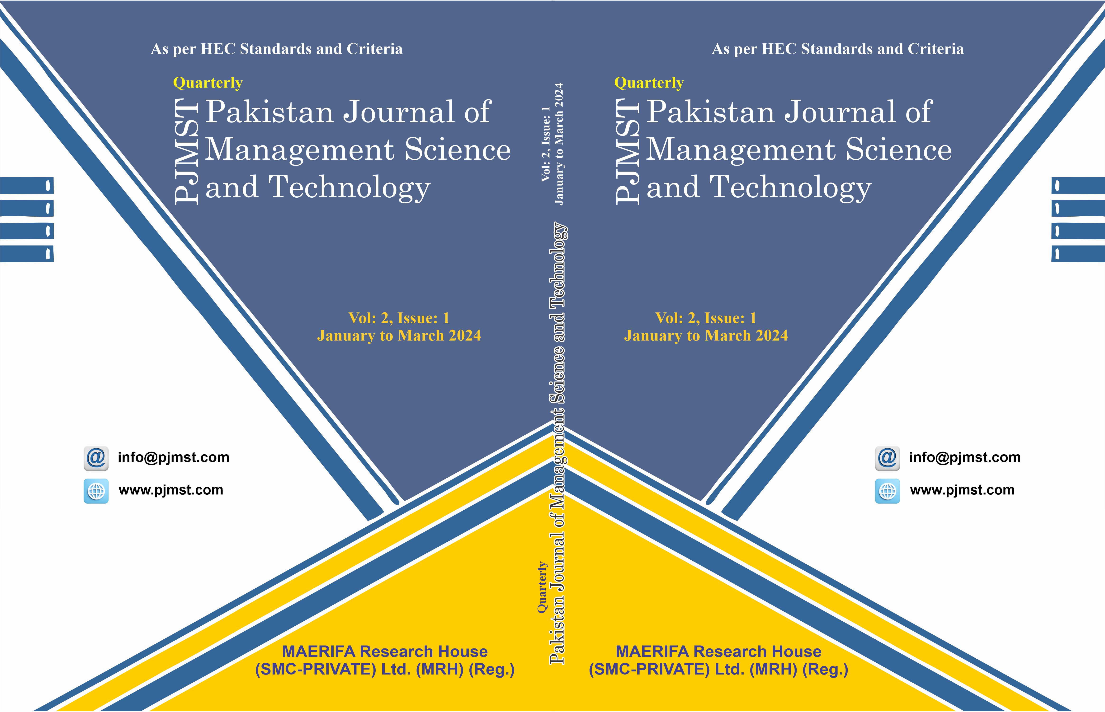 					View Vol. 2 No. 1 (2024): Pakistan Journal of Management Sciences and Technology (January to March 2024)
				